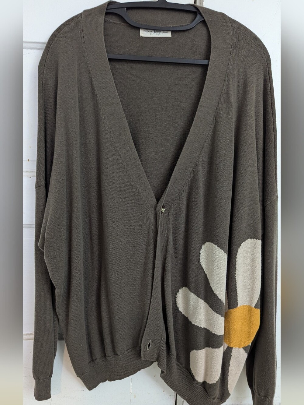 Natural Life Cardigan Olive Daisy L/XL